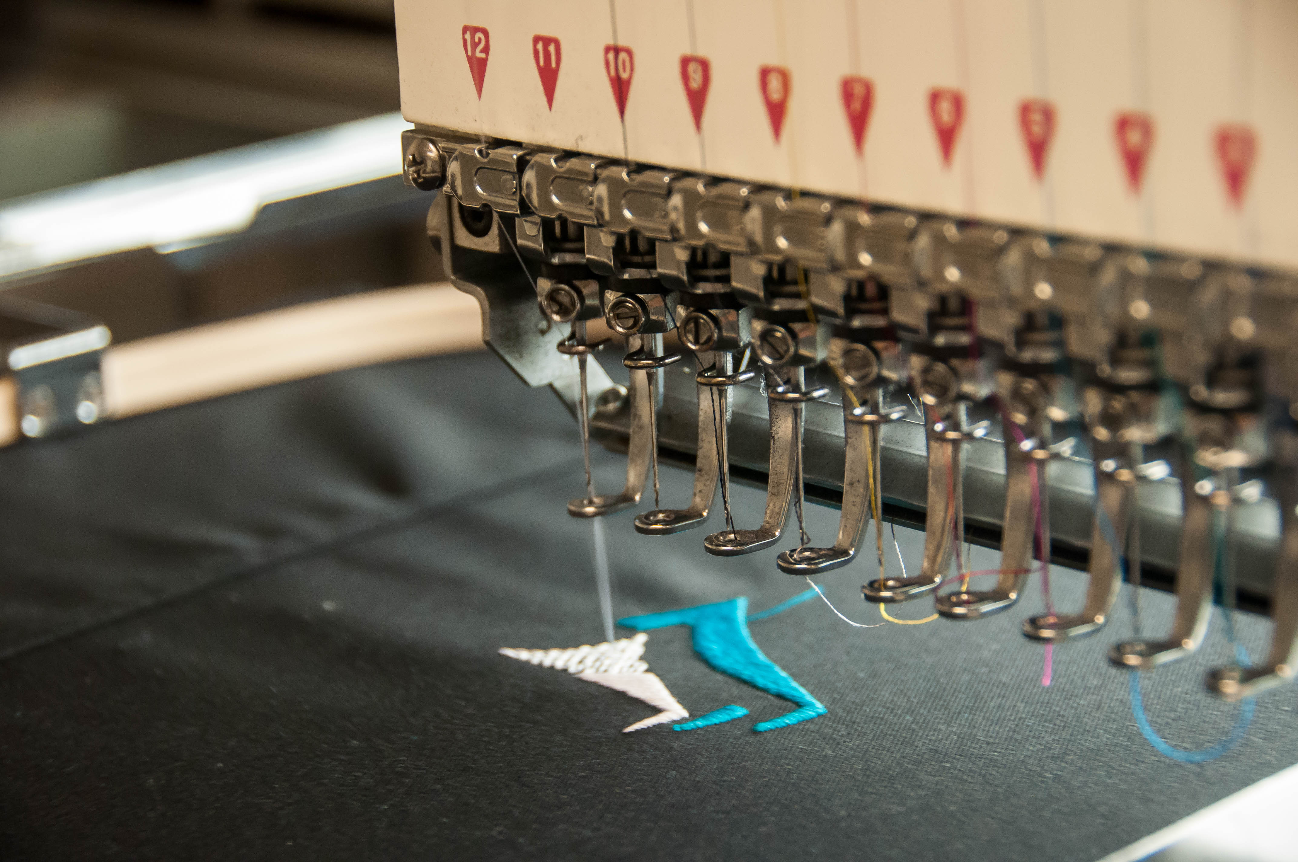 Detaliu de broderie computerizata